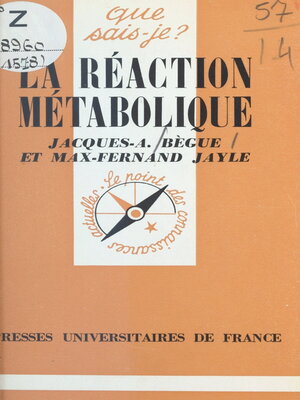 cover image of La réaction métabolique